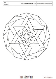 Mandala boyama sayfaları